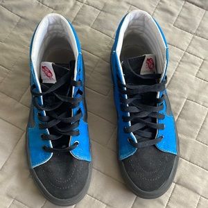 Blue and black vans